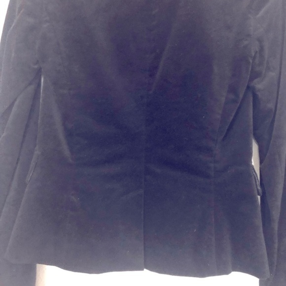 Rachel Roy black slim fit velvet luxe elegant blazer with satin lapel size 0 new - Picture 5 of 16